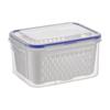 ZISIZ Transparent Plastic Drainer Food Storage Box