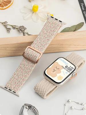 Braided Solo Loop For Apple Watch Band 45mm 44mm 40mm 49mm 41mm 46mm Elastic Bracelet Apple Series 10 8 9 SE 6 7 Ultra 2 Strap