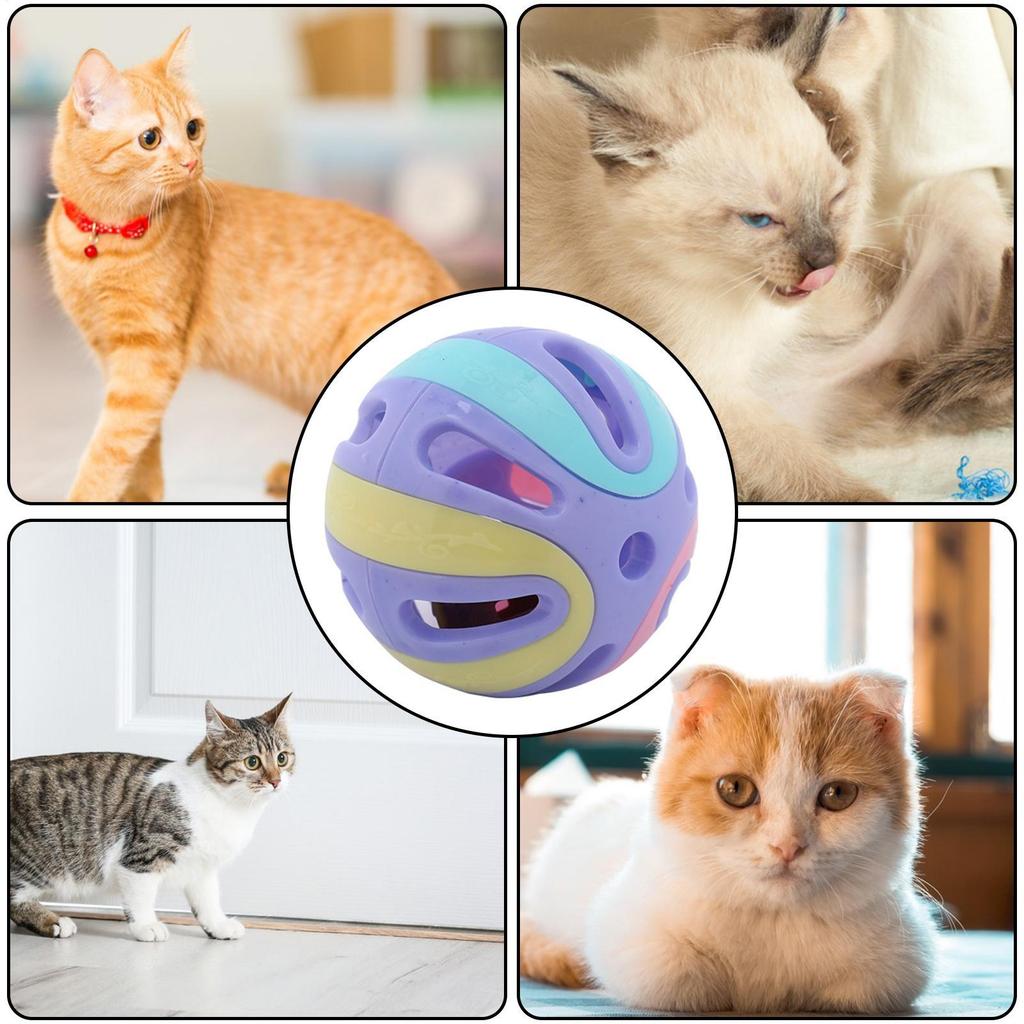 Cat Toy with Bell Interactive Cat Play Toy Bell Toy Interactive Cat Play Toy Bell Toy Portable Hollow Cat Jingle Balls for Cats