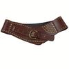 1Pcs Women's Wide Waist Waistband Chic PU Leather Belt with Retro Rivet Belt - Perfect for Casual Wear Weddings Parties & More
