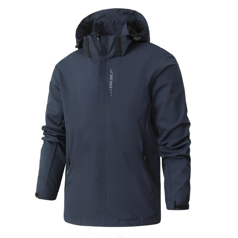 Giacca da uomo leggera, impermeabile, antivento, per esterni, a guscio, per primavera/autunno, escursionismo, con comfort traspirante