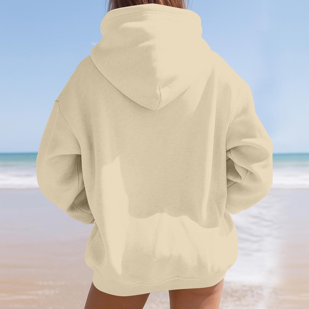 Hettegensere for kvinner Høstmote Sweatshirts Trykt Casual Langermet Løs Genser Høst Hettegenser