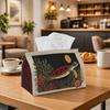 1pc Retro Folk Art Tissue Holder Featuring a Sea Turtle Night Scene, Versatile Fabric Tissue Box, Ideal for Outdoor Gatherings, Daily Home Use, And De