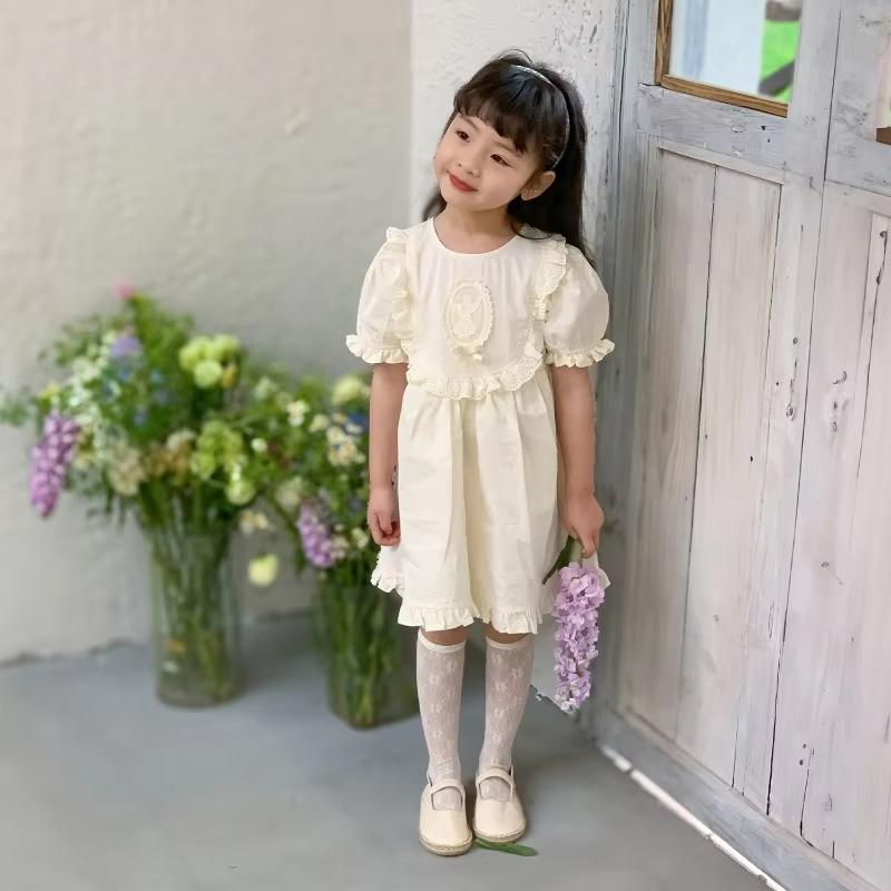 1 Pair Summer Mesh Socks for Kids Girl Solid Color Fashion Floral Children's Calf Sock Thin Breathable Elastic School Sock