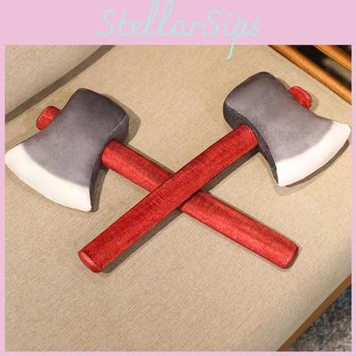 Unique 40cm Plush Axe Toy Soft Crystal Fabric For Gag Gifts And Photo Props