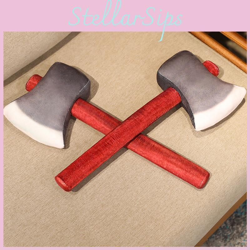 Unique 40cm Plush Axe Toy Soft Crystal Fabric For Gag Gifts And Photo Props
