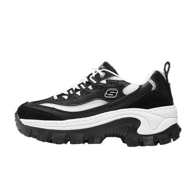 Street Fabric Synthetic Leather Comfortable Versatile Low-Top Dad Shoes Women Sneaker Black White 177233-BKW