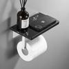 Black/White Marble Bathroom Paper Towel Holder Toilet Roll Paper Holder Wall Mount Mobile Phone Holder Bathroom Pendant