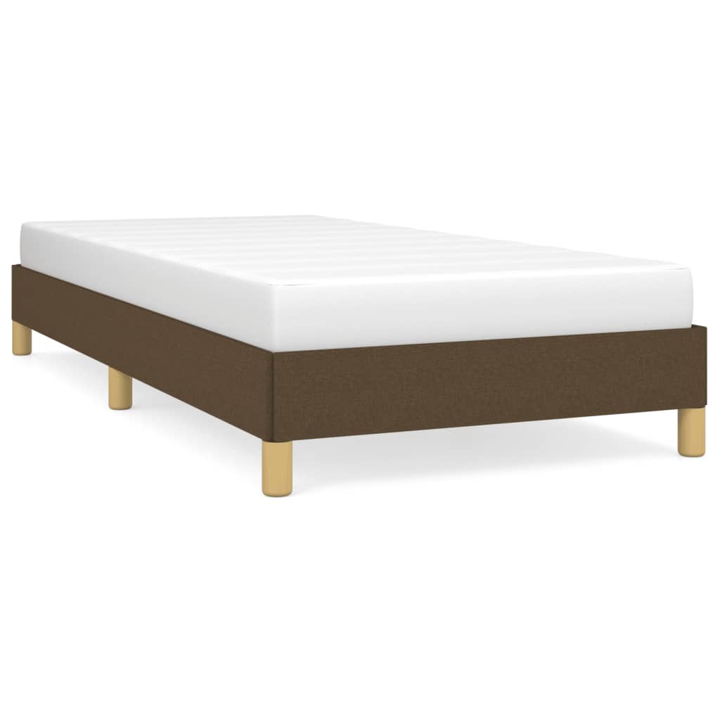 Vidaxl Bed Frame Without Mattress, Dark Brown, 90X200 Cm, Fabric