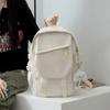 Schoolbag Large capacity junior high school student schoolbag Korean version Mori Harajuku light backpack versatile solid color tooling bag 1011
