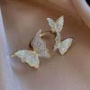 Super Immortal Zircon Butterfly Open Index Finger Ring, Trendy Design Temperament Versatile Index Finger Ring