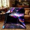 Bat In Colorful Artwork Throws Blanket Flannel Blankets Plush for Couch Bed Gifts for Men Women Travel picnic blanket Christmas fan gifts
