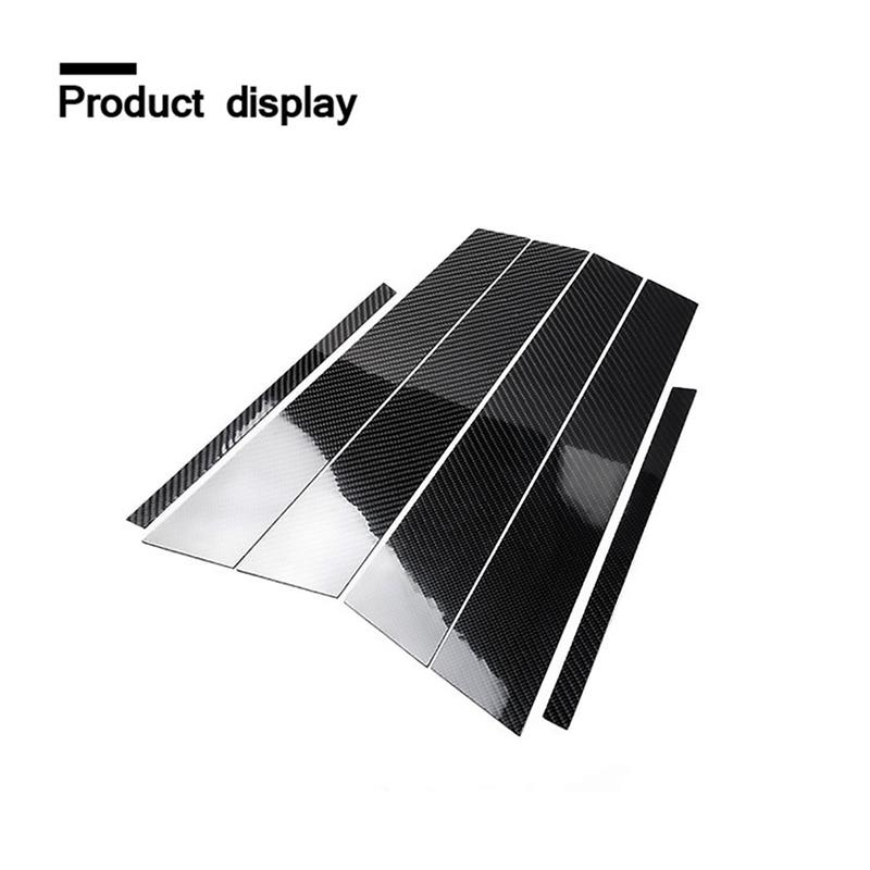Carbon Fiber Car Window B-pillars Decorative Sticker For BMW X1 X3 X5 X6 Series 1 3 5 E90 F34 F07 Car Styling Trim