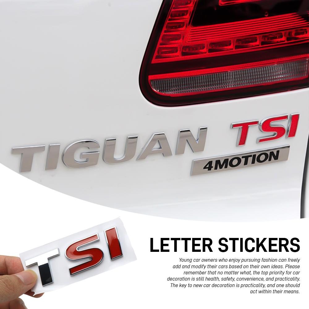 YKPSC1 3D Car Styling Metal Rear Trunk Sticker Badge Auto Accessories For VW GTI Golf8 Polo Passat Mk6 MK7 Tiguan R RLine Magotan Jetta QQ14