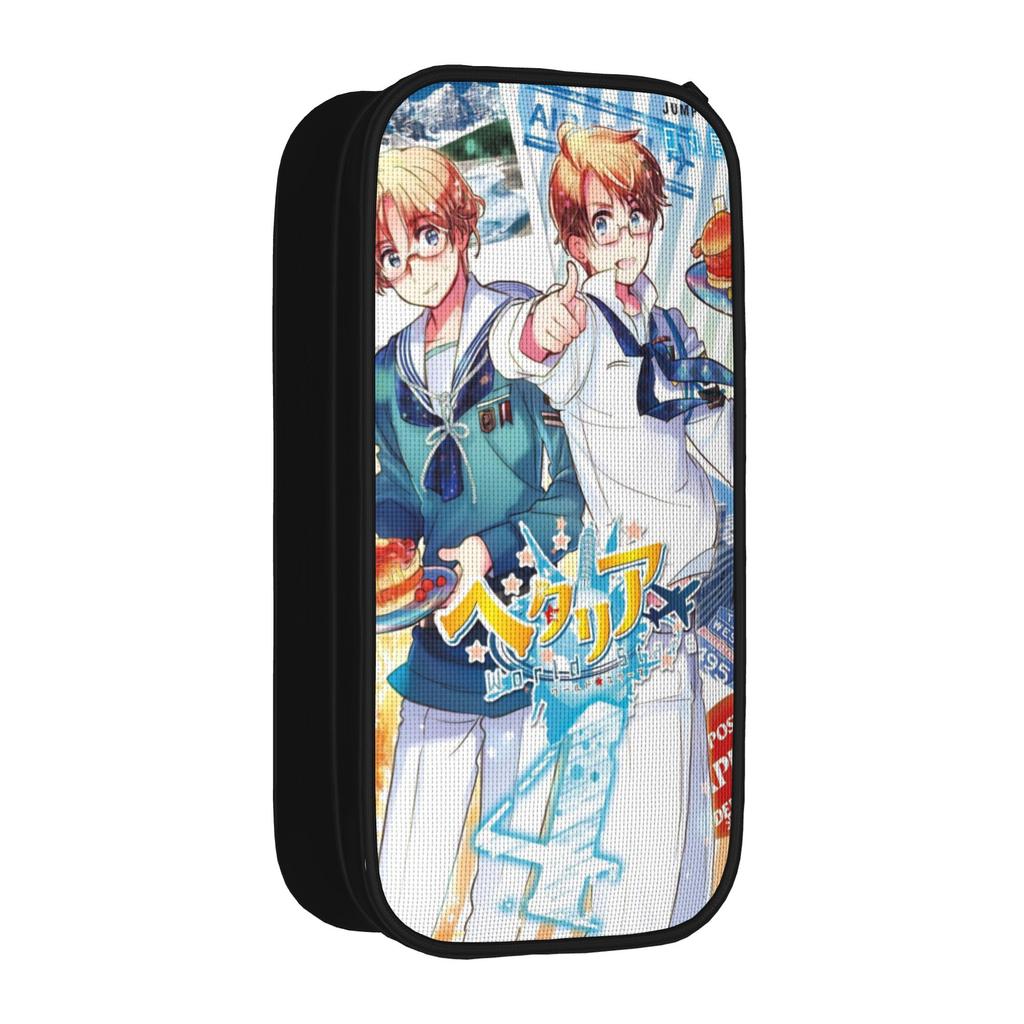 Hetalias Axis Powers Pencil Cases Classic Pen Bag Girls Boys Large Storage School Supplies Zipper Pencilcases