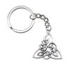 Celtic Knot Charm Hexagram Keychain Irish Amulet Key Ring 28mm Ring