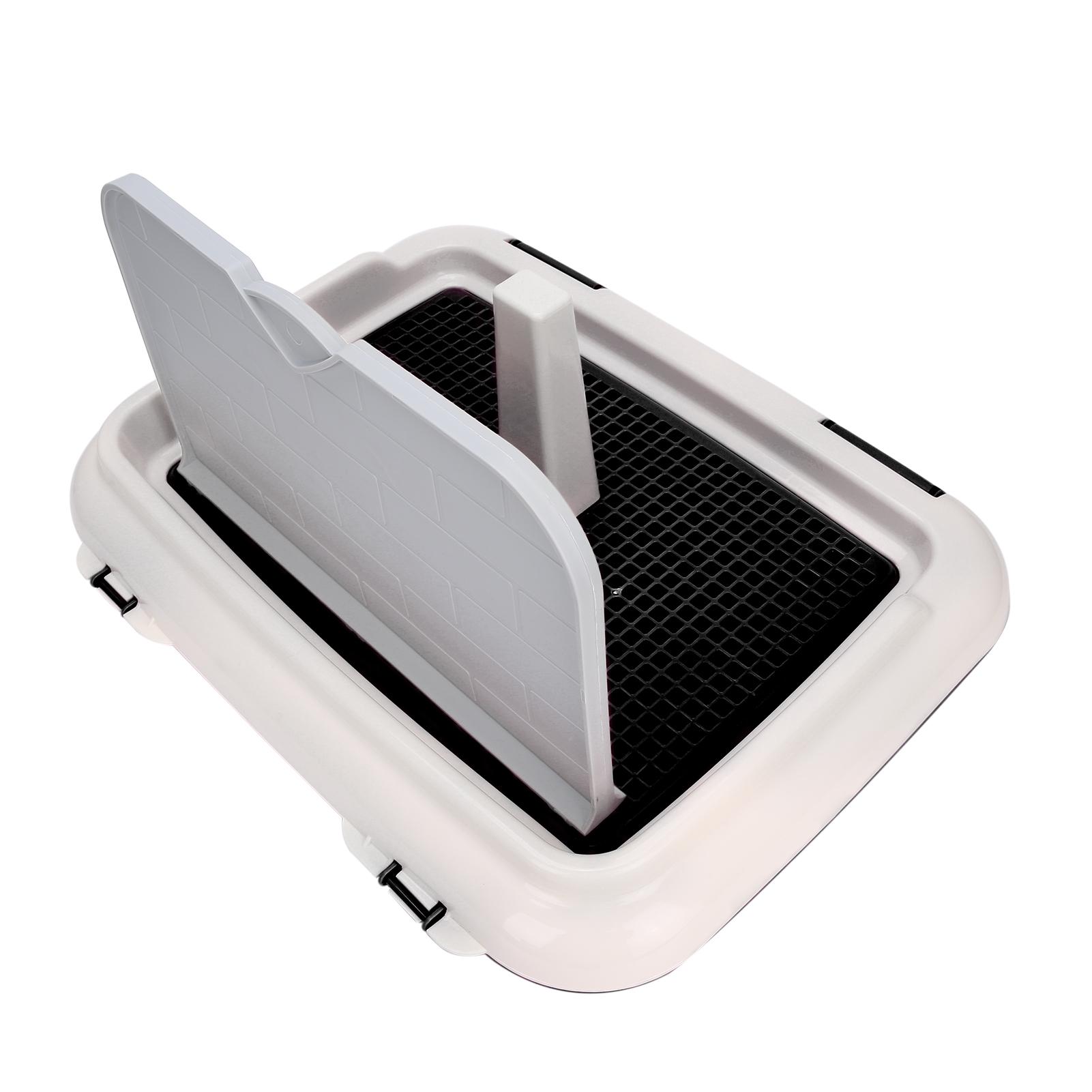 

Dog Toilet Indoor Puppy Training Toilet Cat Potty Fence Dog Scheduled Urination Potty Tray Black