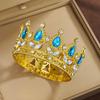 Cadeau Cristal Cristal Couronne Élégante Vintage Diadème de Mariage Style Baroque Style Princesse Couronne de Reine Fête d'Anniversaire