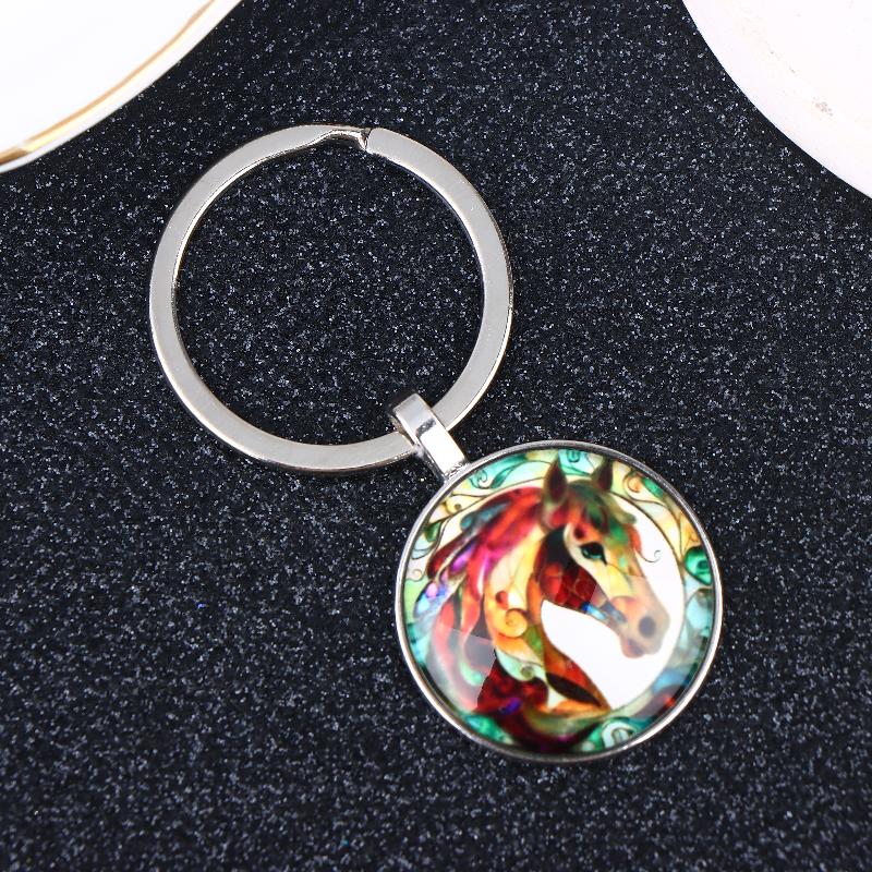Horse Pattern Zinc Alloy Pendant Keychain Bag Charm For Birthday Anniversary Valentine'S Day  Year Gift