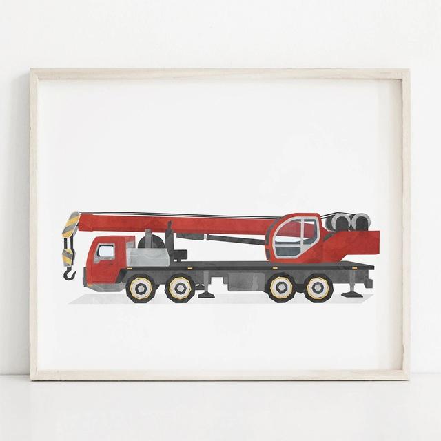 Nordic Style Engineering Vehicle Canvas Art Paintings Watercolor Poster and Prints Nursery Wall Art Picture for Home Decoration No Frame