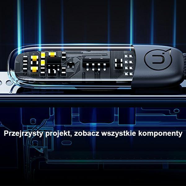 Usams Kabel Kątowy Usb-C Na Lightningpd 20W Fast Charging Iceflake Series 1,2M Czarny/Black Sj583Usb01 (Us-Sj583)