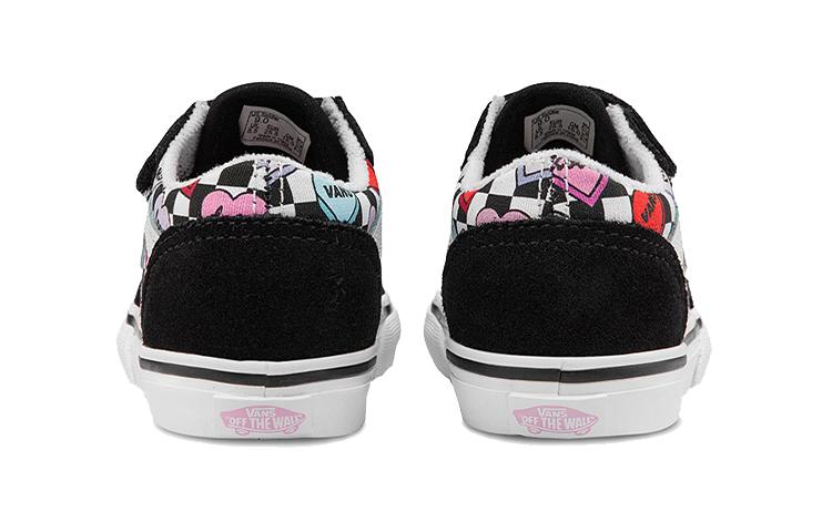 Vans Old Skool Low Top Toddler Shoes Black White Red Infant And Toddler VN000D3YABY