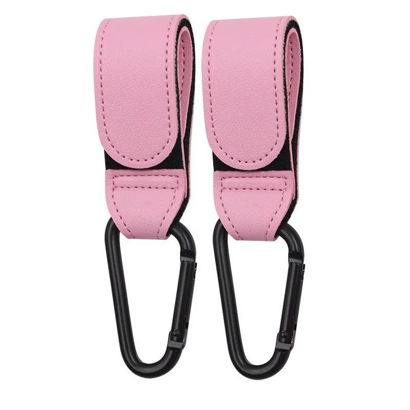 Wholesale 2pcs PU Leather Rotate 360 Baby Hook for Stroller Pram Rotatable Cart Degree Organizer Pram Hook Stroller Accessories