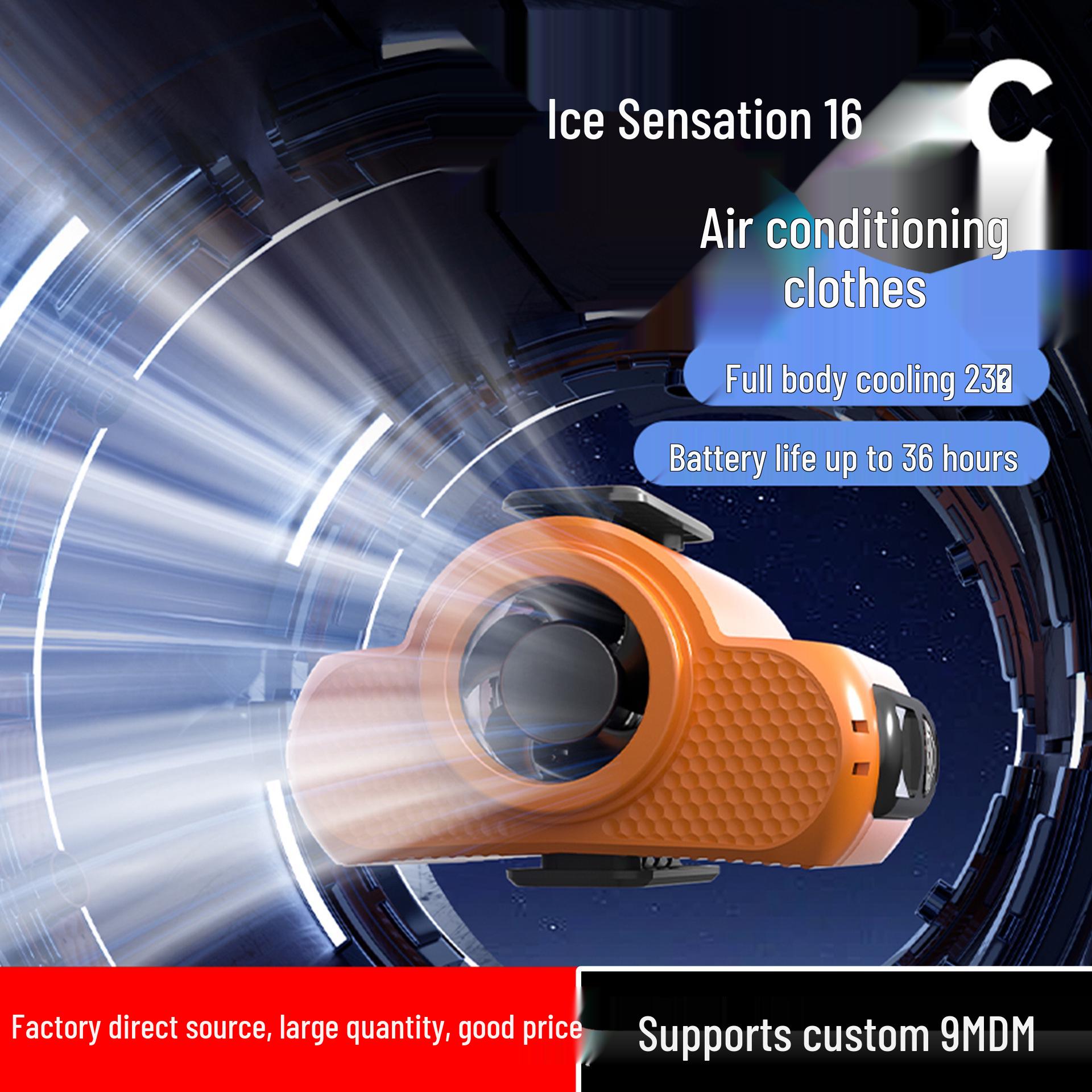 2026 USB Portable Waist & Neck Clip-On Fan: Long Battery Life, Large Capacity, Compact Design Orange Waist Fan