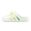 ADILETTE CLOGS Slip Resistant Closed Toe Slippers Unisex White Green Yellow JH9849(Team1311-ad)