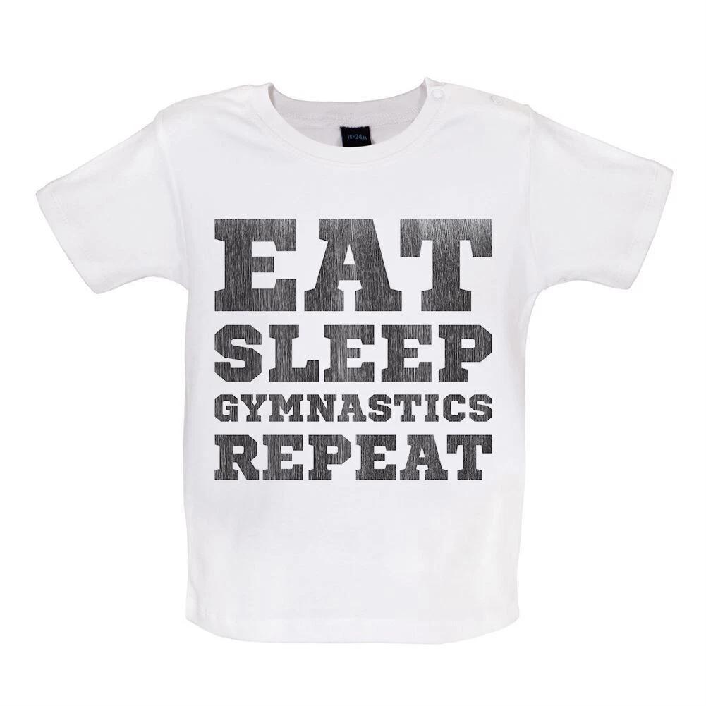 Eat Sleep Gymnastics Repeat - Kids T-Shirt / Bodysuit - Acrobatic Floor 120
