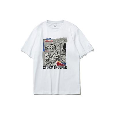 Li Ning X Star Wars Sports Casual Short Sleeve T-Shirt Men Tops White AHSR335-5