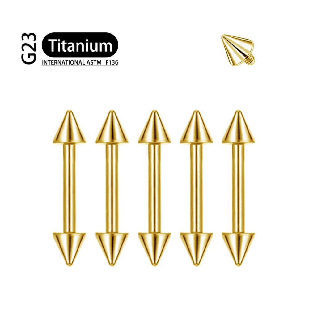 5Pcs Implant Grade F136 Titanium Gothic Spike Labret Tragus Helix Bar Lip Bar Rings Stud Cartilage Ear Piercings Body Jewelry