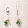 Christmas tree mobile phone pendant lanyard beaded DIY camera anti-lost rope keychain pendant bag pendant mobile phone chain