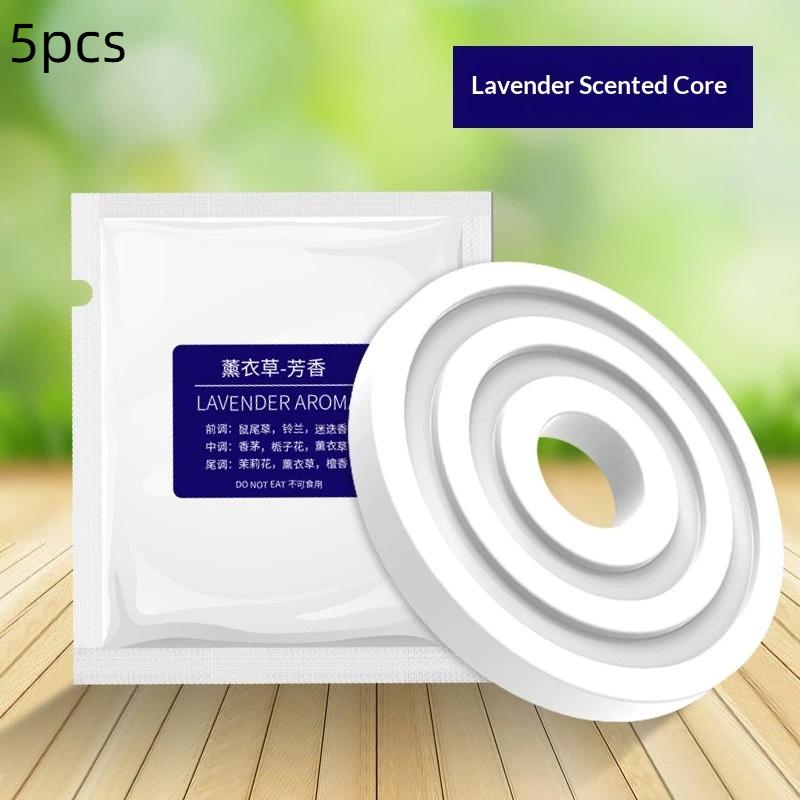 5Pcs Car Air Freshener Refill Round Car Air Vent Clip Fragrance Diffuser Replacement Pad Solid Perfume Fragrance Refill Tablets