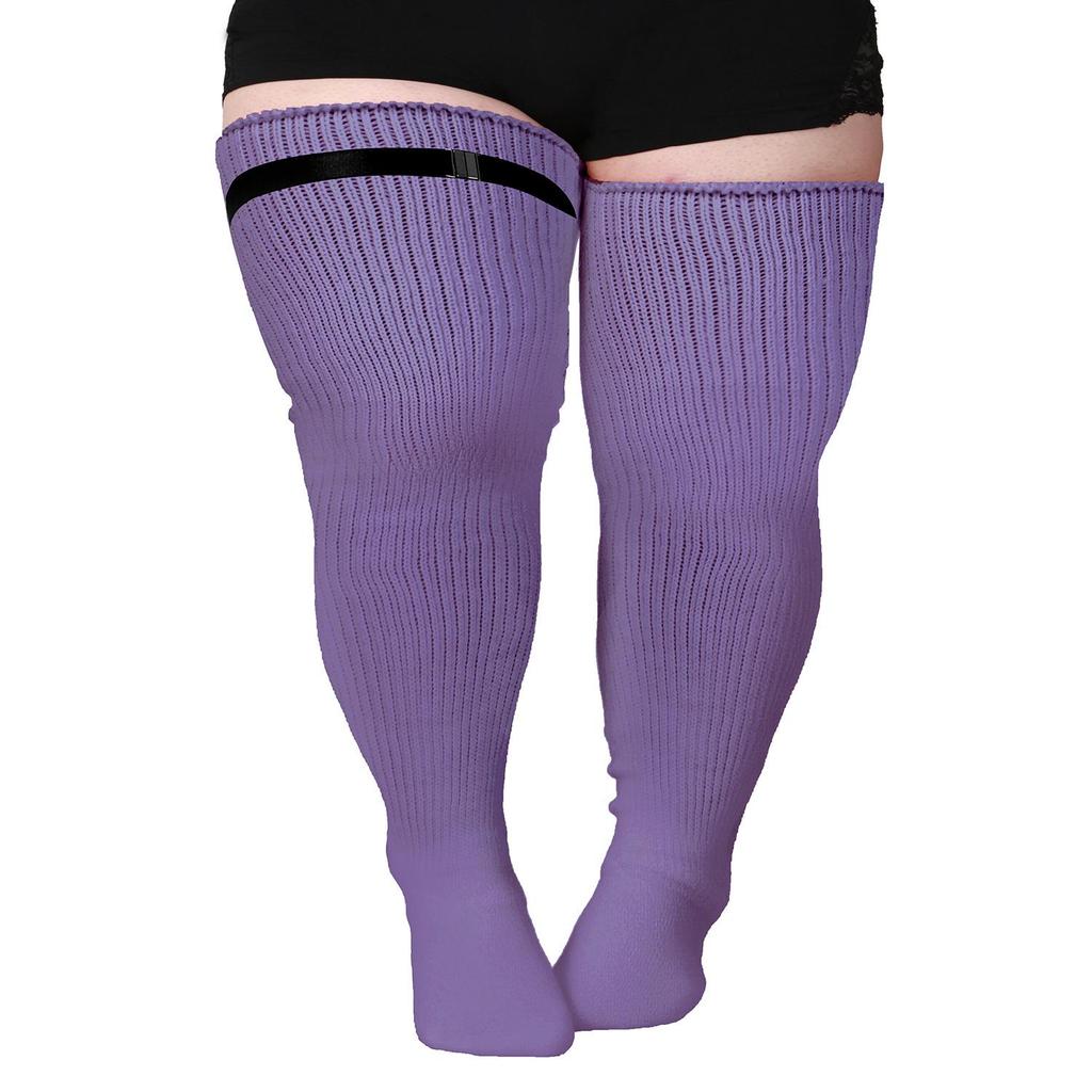 Plus Size Women's Compression Knee-High Socks - Extra Thick Over-the-Knee for Autumn/Winter