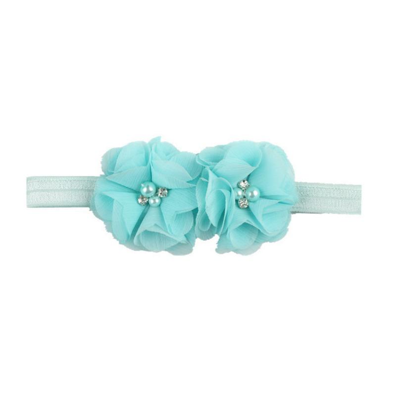 Solid Color Baby Headband, Flower Chiffon Rhinestone Floral Headband, Children's Flower Headband Hair Accessories