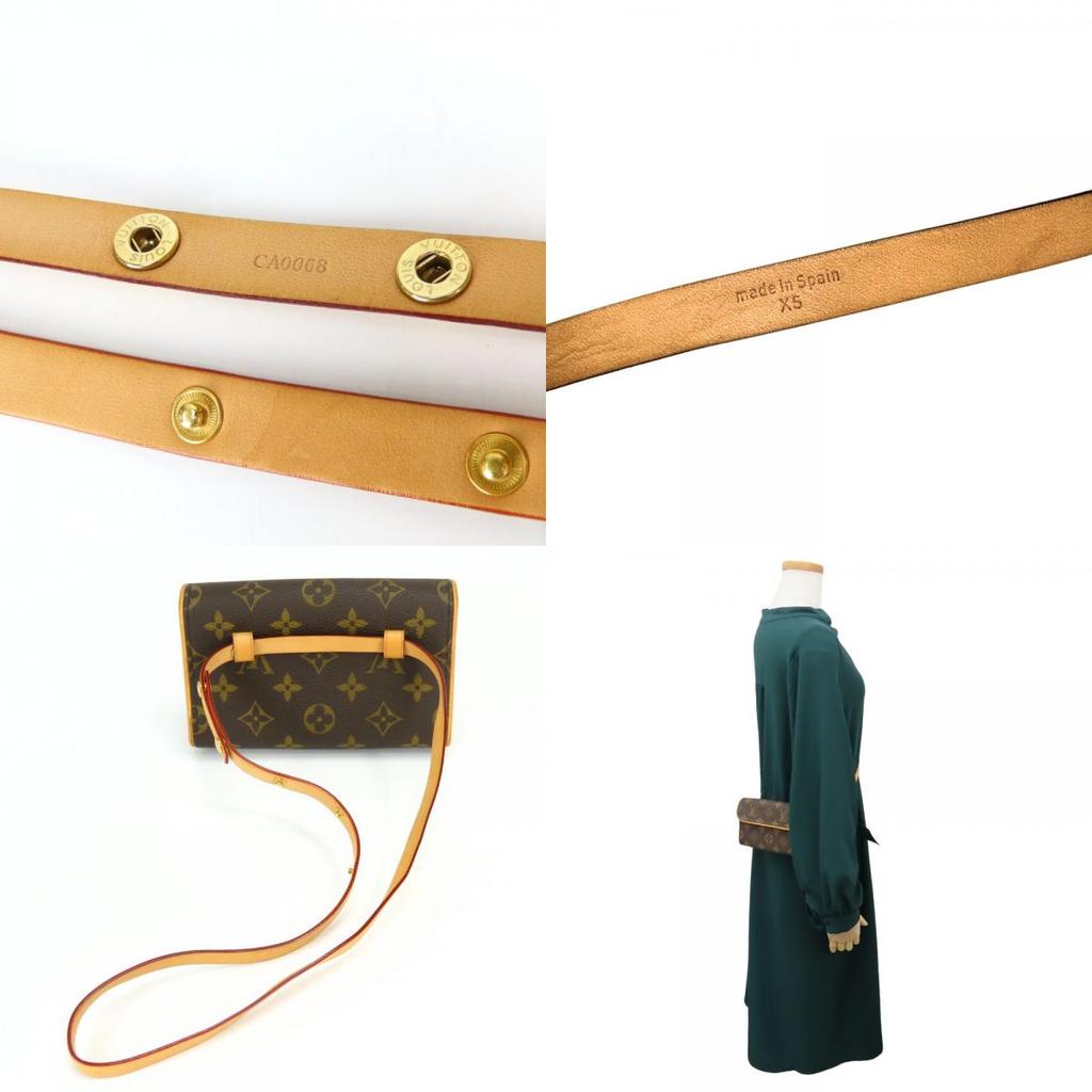Used LOUIS VUITTON Waist bag Pochette Florentine M51855 XS Monogram/Nume leather Brown Pouch