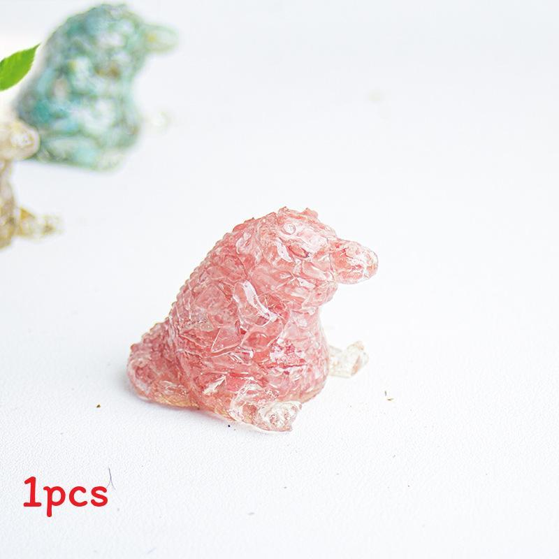 Crystal Resin Miniature Office Decor With Obsidian And Rose Quartz For Home And Desk Display