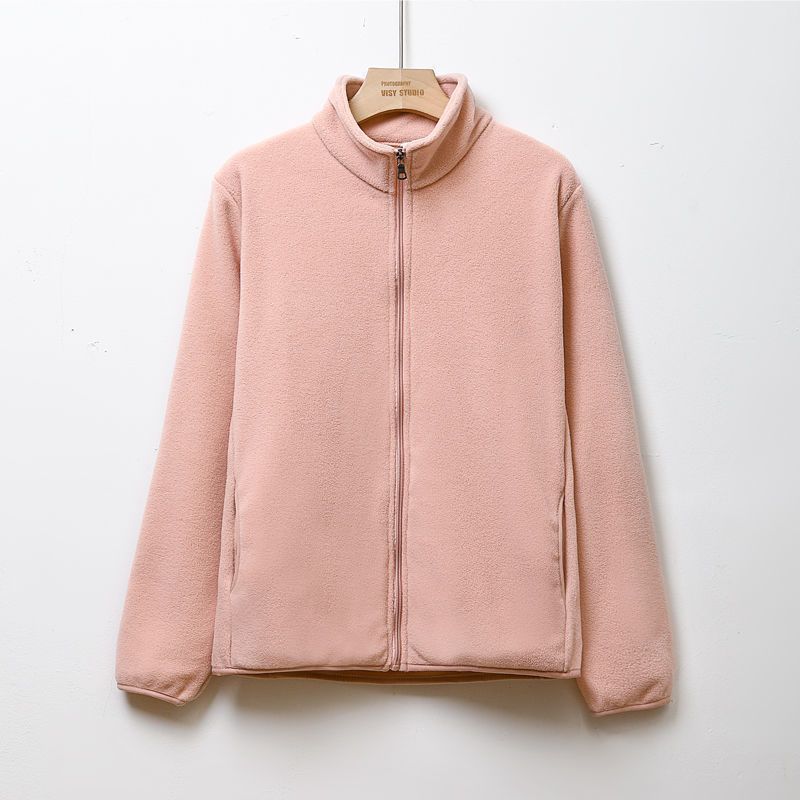 Polar Fleece Coat Women Thick Autumn and Winter Joker Korean Version of Fleece Cardigan Couple Sweater Women