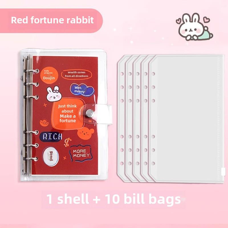 "Large Capacity Cash Deposit Book: Family Finance Management, Loose-Leaf Handbook and Bill Storage Bag"