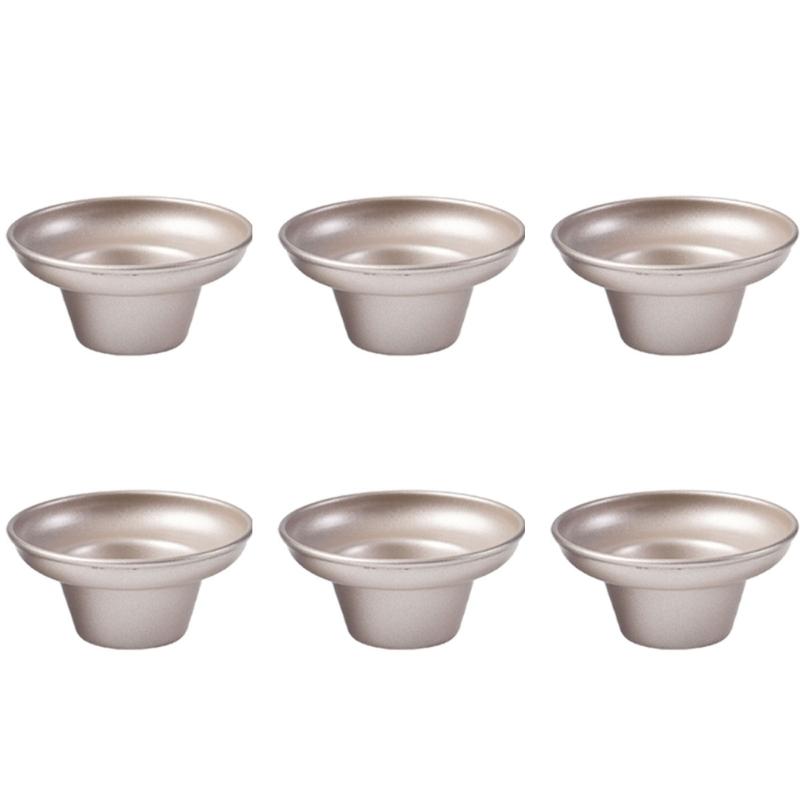 

6Pieces Creative Mushroom Cups Molds Multifunctional Gold Baking Cups Nonstick for Muffins, Puddings and More S