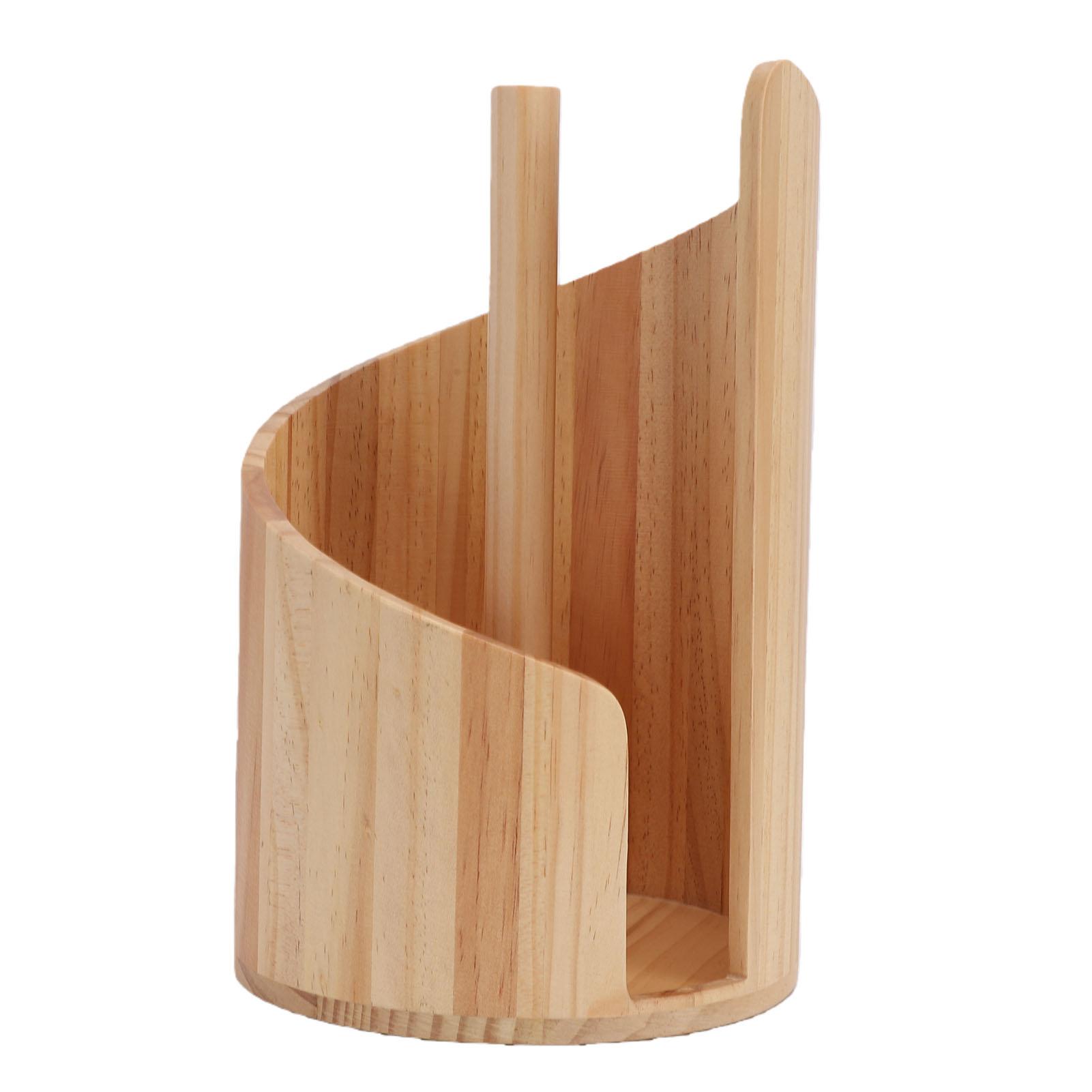 Support de serviettes en papier en bois sur pied pour comptoir avec base ronde pour table de cuisine et de salle à manger Type 1