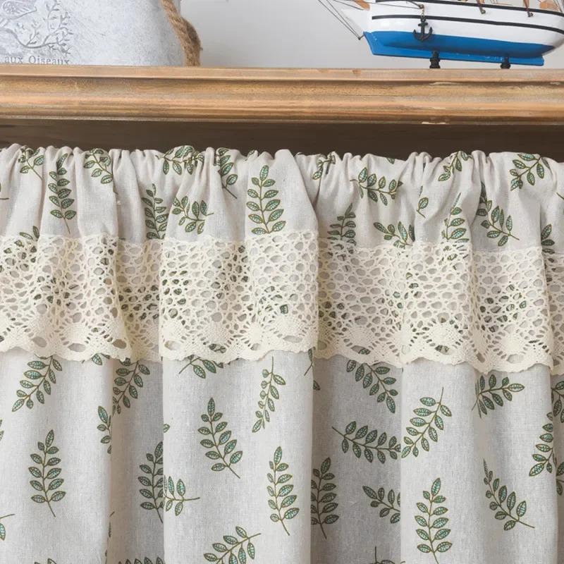 Nordic Style Short Curtains for kitchen Solid Cotton Linen Curtain Wine Cabinet Door Window Small Curtains Wardrobe Curtain