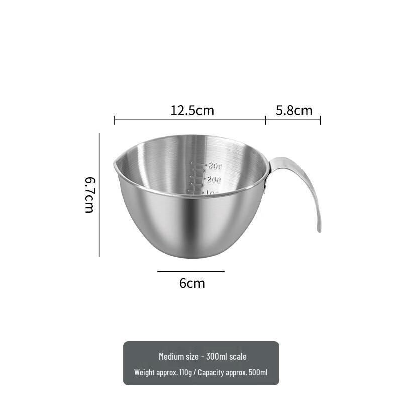 ZISIZ 304 Stainless Steel Measuring & Mixing Bowl Set