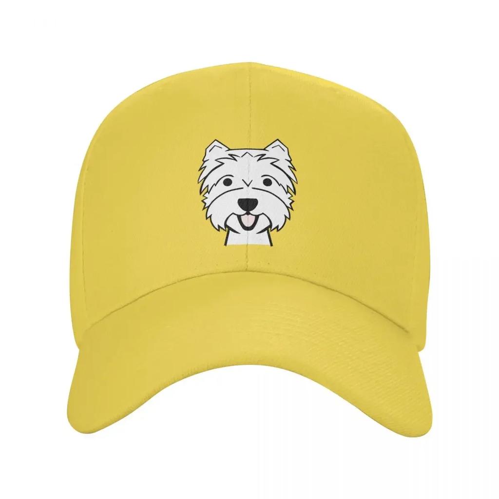 Custom Fashion West Highland Terrier Baseball Cap Women Unisex Adjustable Adult Westie Dog Dad Hat Spring Sun Hat