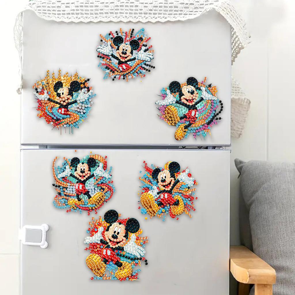 6Pcs Dance Series Diamond Art Fridge Magnet Diamond Painting Refrigerator Magnet Diamond Painting Fridge Magnet for Adults Beginners