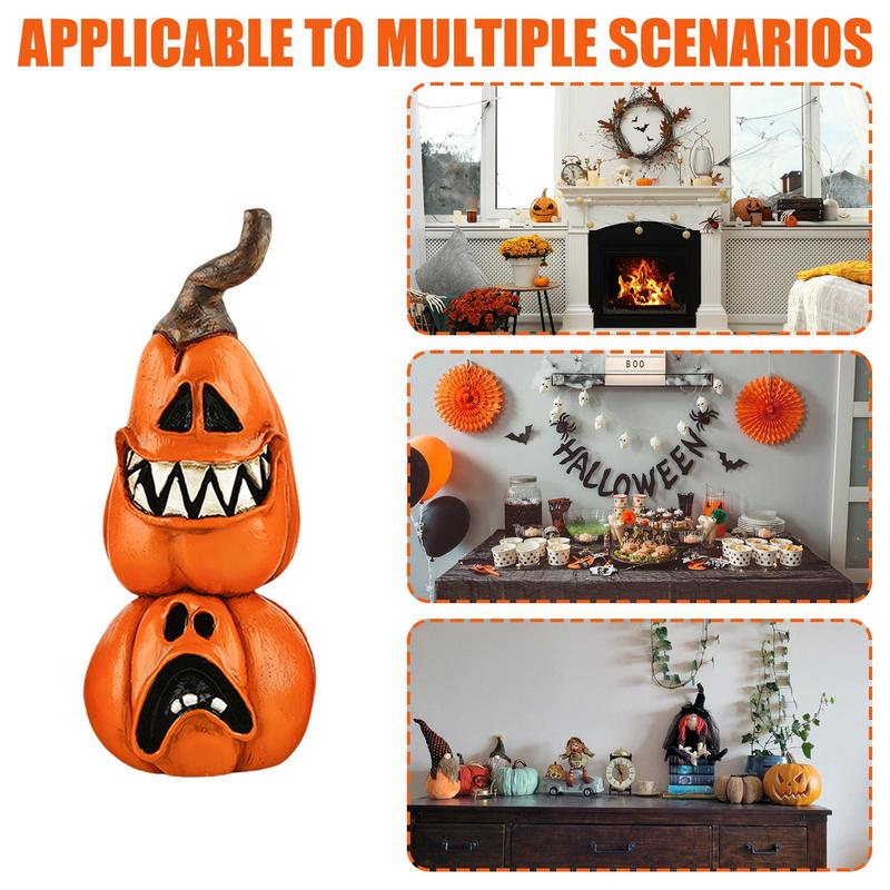 Halloween Table Decorations Pumpkin Spooky Witch Black Cat Pumpkin Ghost Horror Resin Figurines Horror Ornament Table