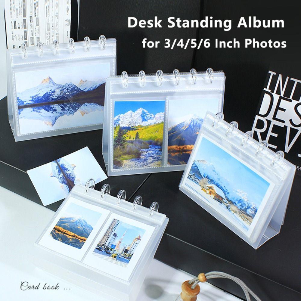Simple PP Photo Album Clear 3/4/5/6 Inch Photo Card Binder Loose Leaf Design Mushroom Hole Photocard Holder DIY Photo Album