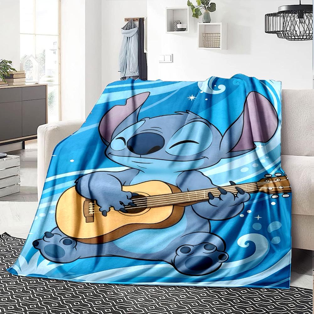1pc S-Stitch17 Blanket, Gift, for Men and Women, Soft Blanket, Good for Sofa Bed Couch Travel, Lightweight Flannel Blanket