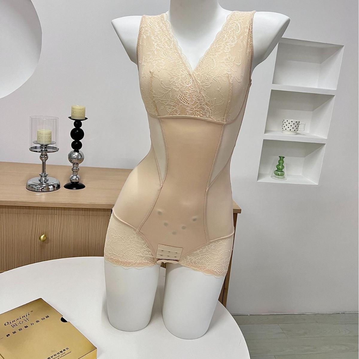 Prison Heart 8087 Floral Lace Body-Shaping Bodysuit: Tummy Control & Butt Lift Shapewear XL (60-65 kg)